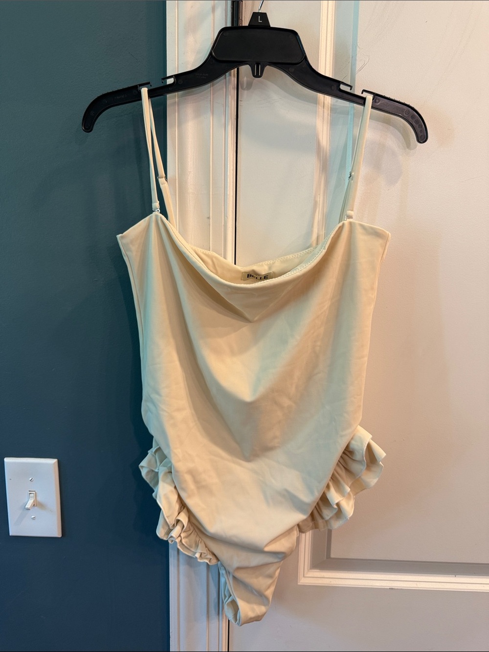 Free People Strapless One-Piece Swimsuit in Pale Yellow - Picture 2 of 4